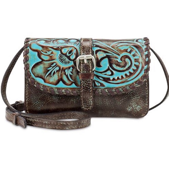 Patricia Nash Handbags - NWT Patricia Nash Tooled Turquoise Crossbody Purse